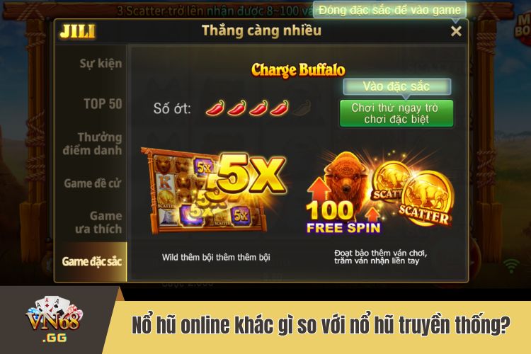 Nổ hũ online khác gì so với nổ hũ truyền thống?